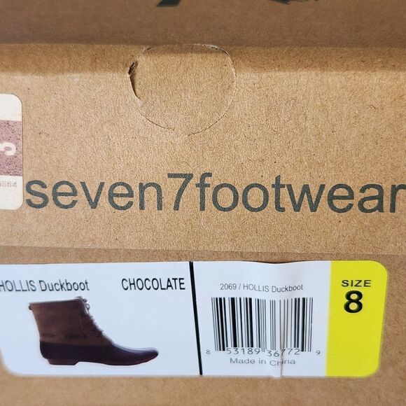 Seven7 Womens Hollis Duckboot Chocolate Size 8 - Picture 9 of 9